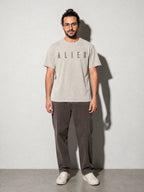Alien Wordmark Premium Shirt - Ivory - on-model full length