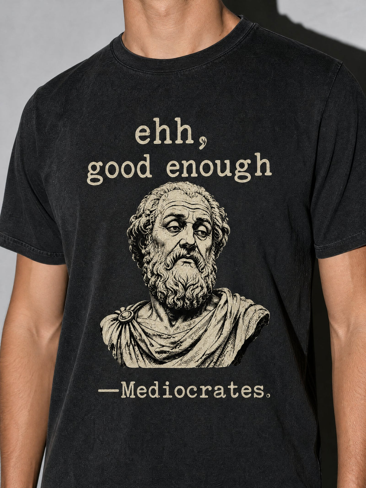 Mediocrates Premium Shirt - Black - printed fabric detail