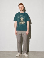 Mediocrates Premium Shirt - Blue Spruce - on-model full length