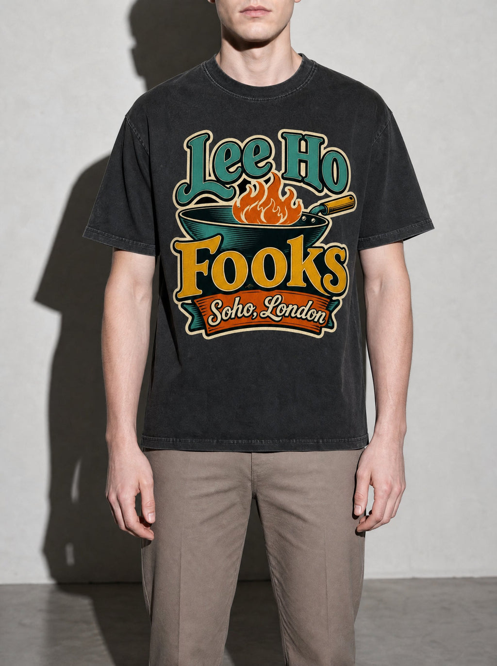 Lee Ho Fooks Premium Shirt - Black - on-model zoom