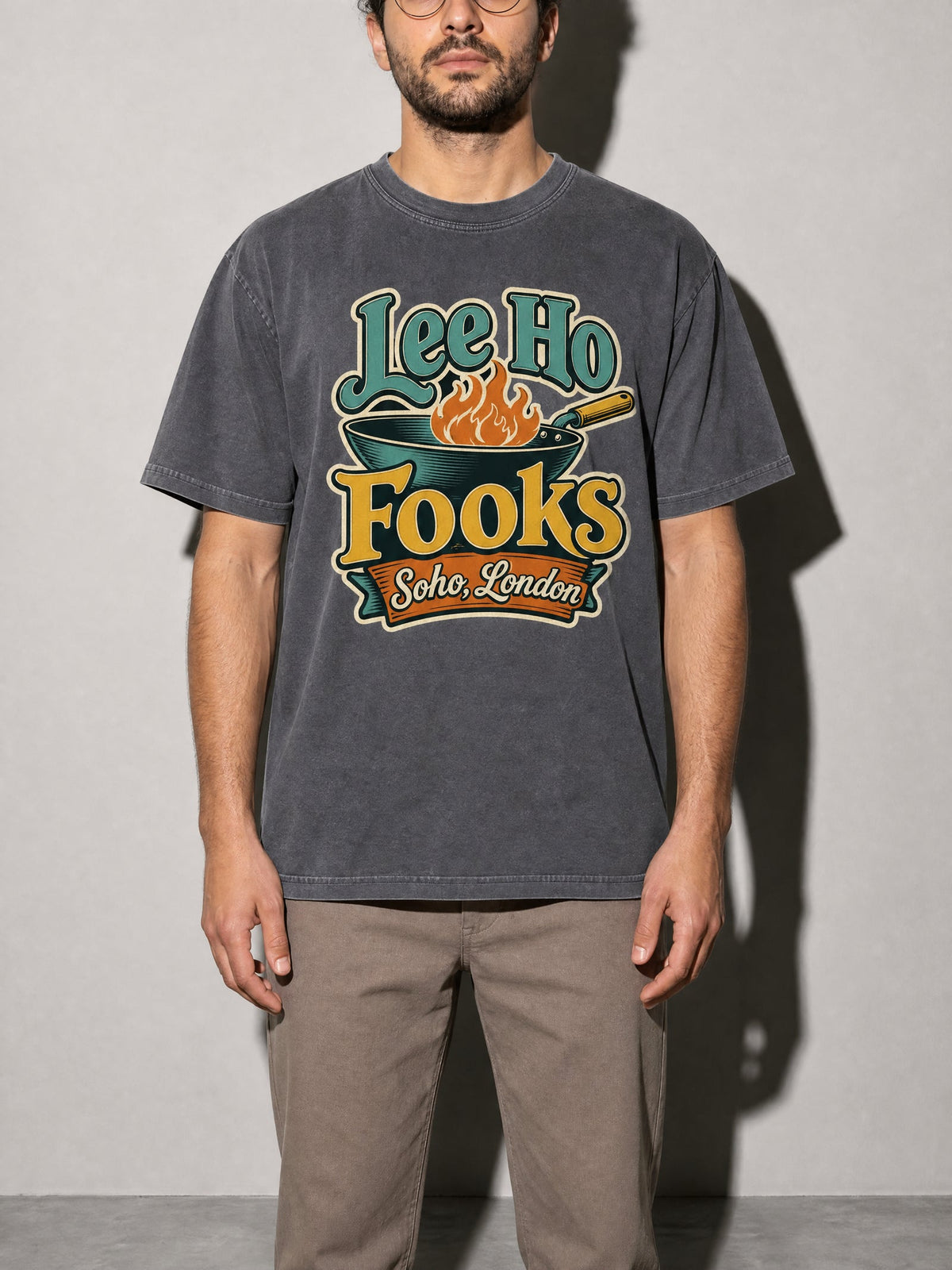 Lee Ho Fooks Premium Shirt - Pepper - on-model zoom