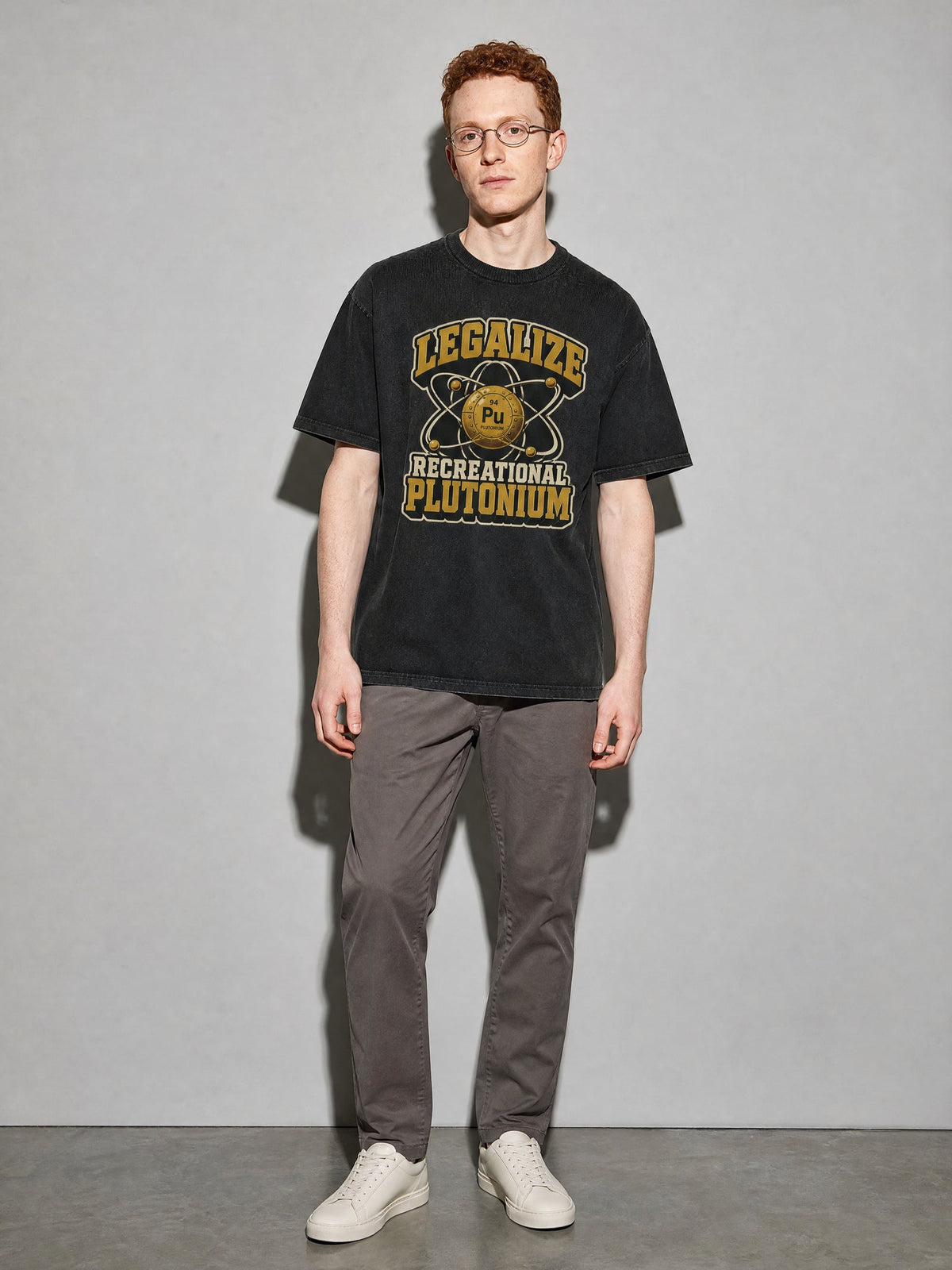 Recreational Plutonium Premium Shirt - Black - on-model full length