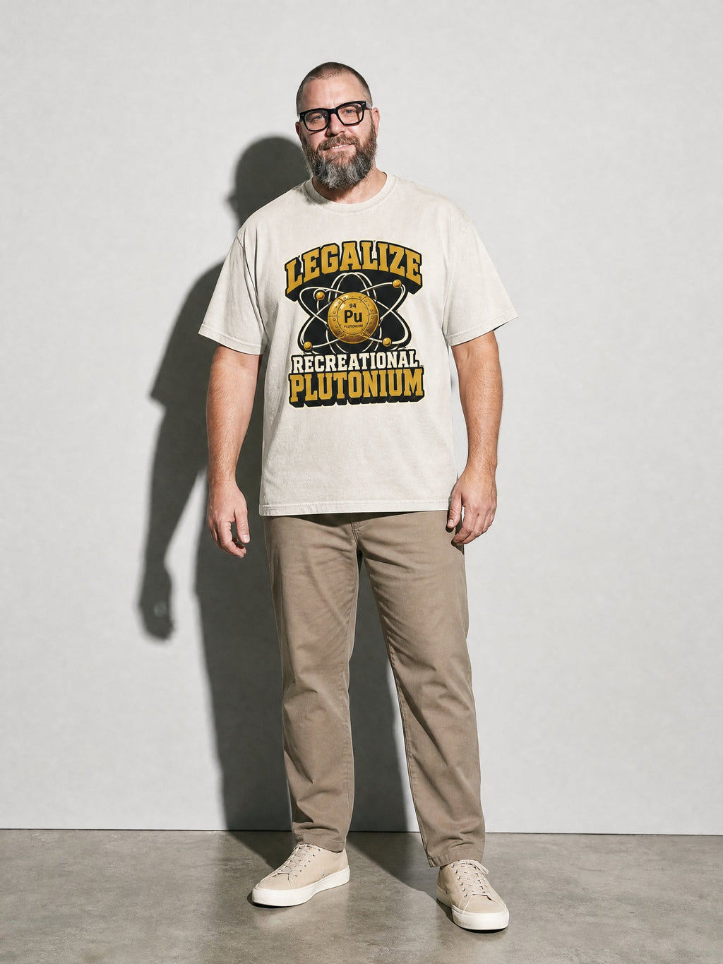 Recreational Plutonium Premium Shirt - Ivory - on-model full length