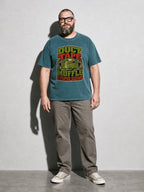 Duct Tape Muffles Stupid Sound Premium Shirt - Blue Spruce - on-model full length