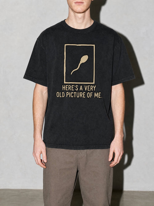 A Very Old Picture of Me Premium Shirt - Black - on-model zoom