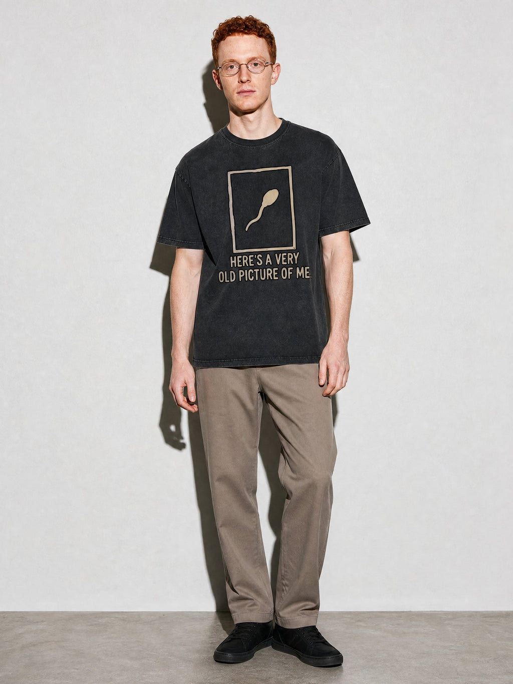 A Very Old Picture of Me Premium Shirt - Black - on-model full length