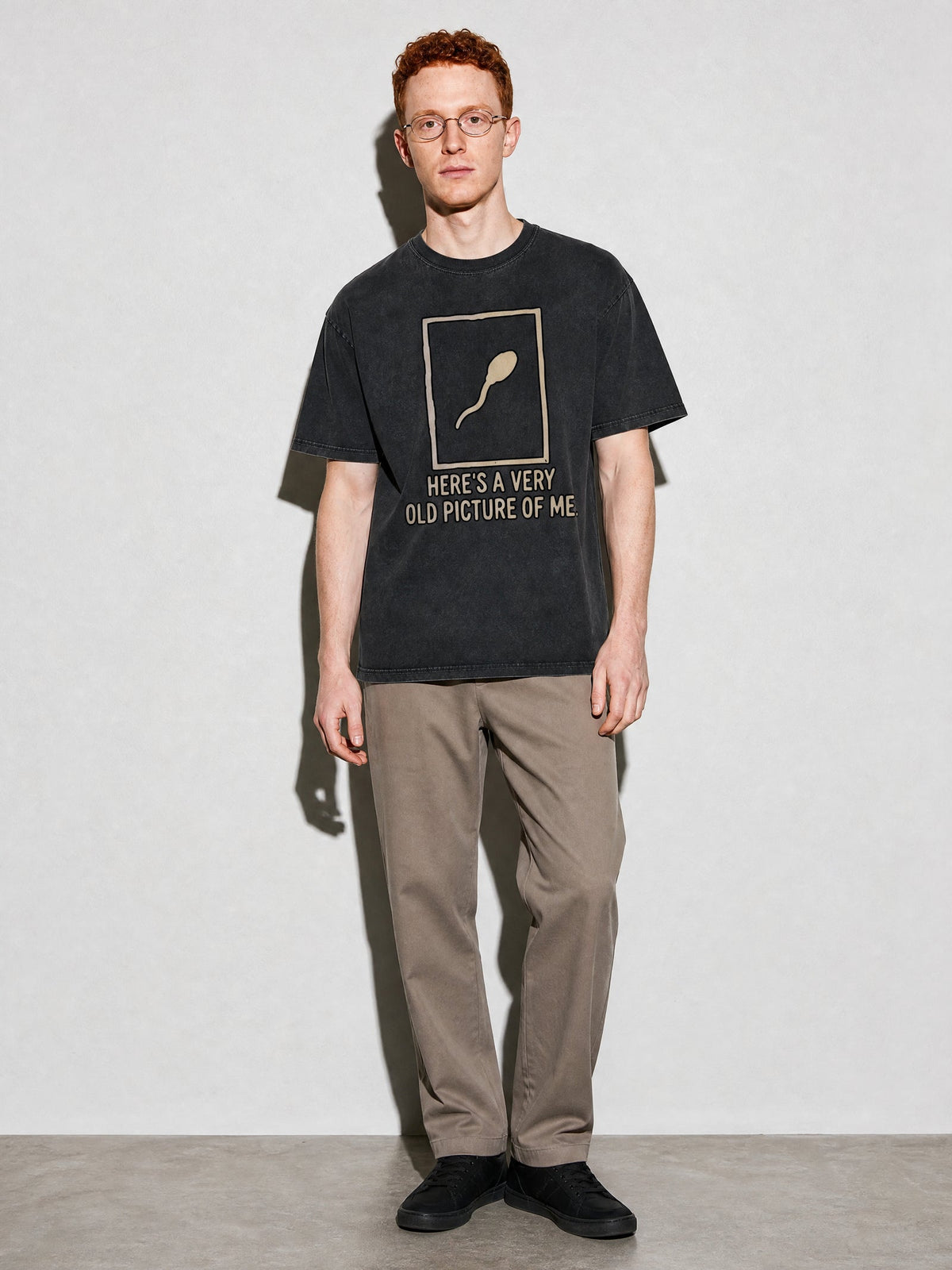 A Very Old Picture of Me Premium Shirt - Black - on-model full length