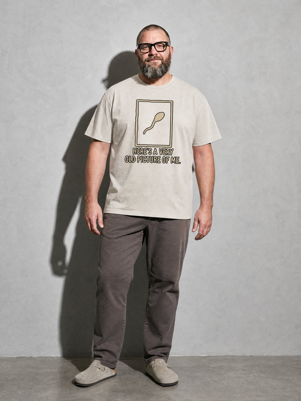 A Very Old Picture of Me Premium Shirt - Ivory - on-model full length