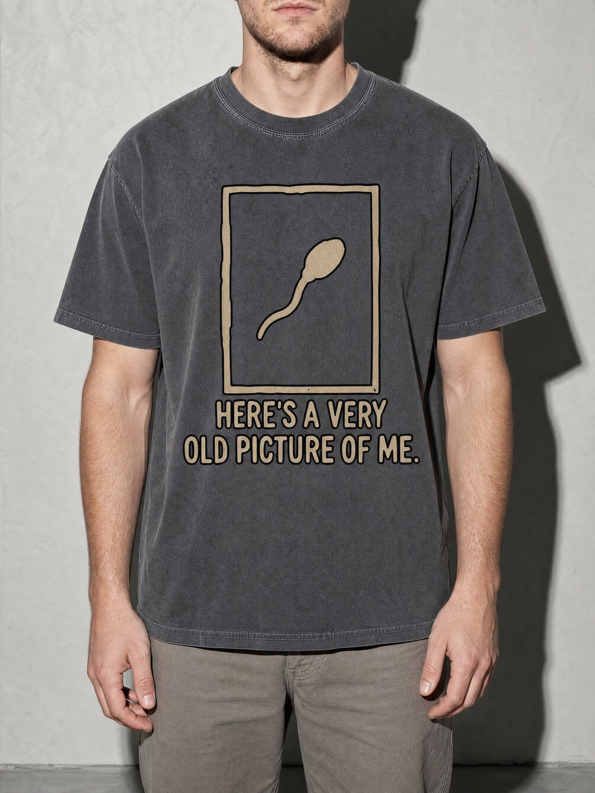 A Very Old Picture of Me Premium Shirt - Pepper - on-model zoom