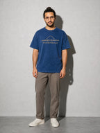 Normaldistribusaurus Premium Shirt - True Navy - on-model full length