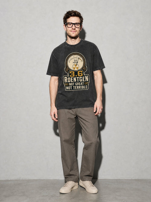 3.6 Roentgen Premium Shirt - Black - on-model full length