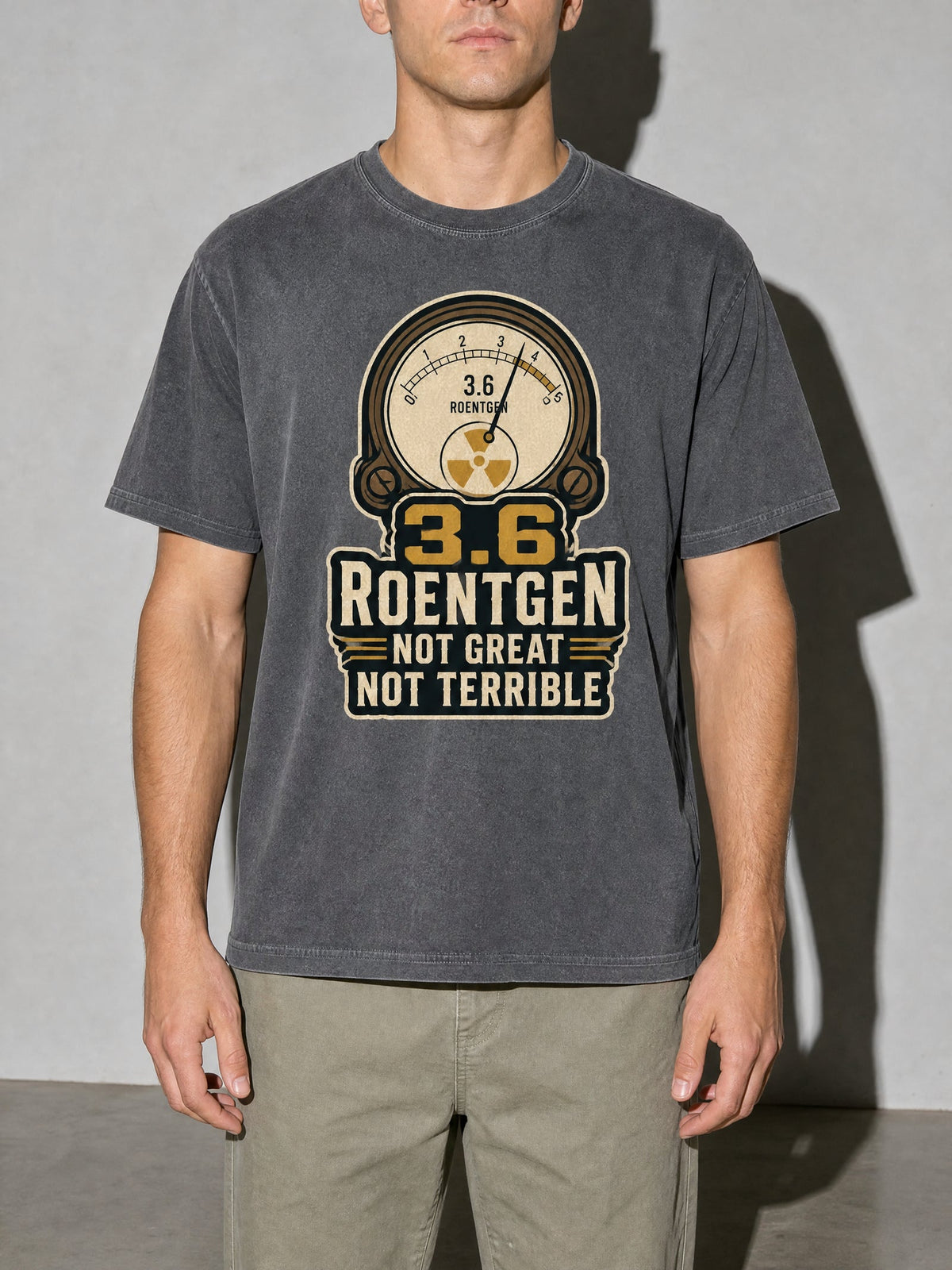 3.6 Roentgen Premium Shirt - Pepper - on-model zoom