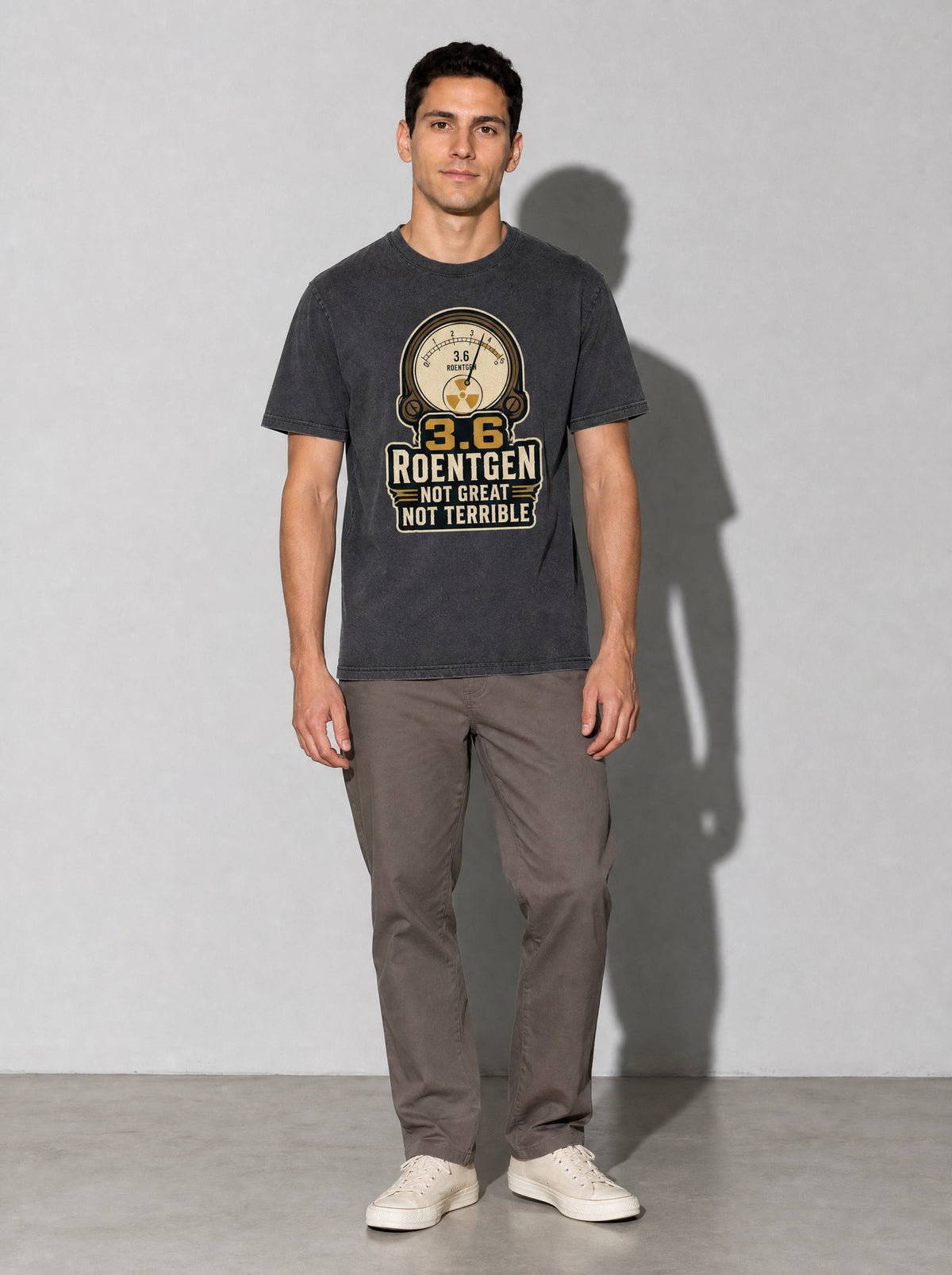 3.6 Roentgen Premium Shirt - Pepper - on-model full length