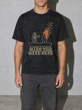 Wish You Were Here Premium Shirt - Black - on-model zoom
