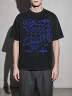 Pi Cubed Premium Shirt - Black - on-model zoom