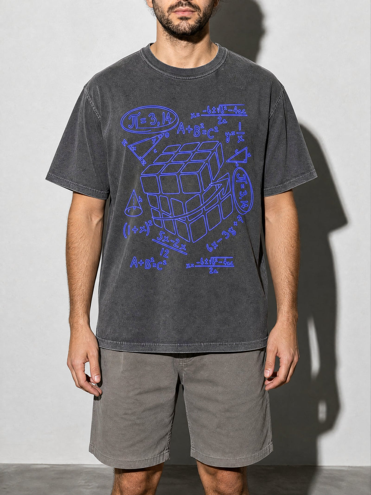 Pi Cubed Premium Shirt - Pepper - on-model zoom