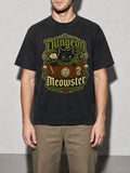 Dungeon Meowster Premium Shirt - Black - on-model zoom