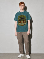 Dungeon Meowster Premium Shirt - Blue Spruce - on-model full length
