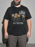 Battery AA Meeting Premium Shirt - Black - on-model zoom