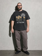 Battery AA Meeting Premium Shirt - Black - on-model full length