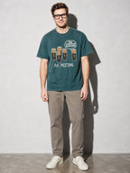 Battery AA Meeting Premium Shirt - Blue Spruce - on-model full length