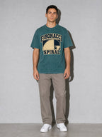 Fibonacci Spiral Premium Shirt - Blue Spruce - on-model full length