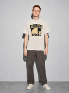 Fibonacci Spiral Premium Shirt - Ivory - on-model full length