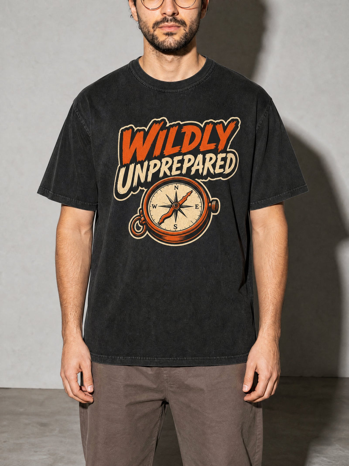 Wildly Unprepared Premium Shirt - Black - on-model zoom