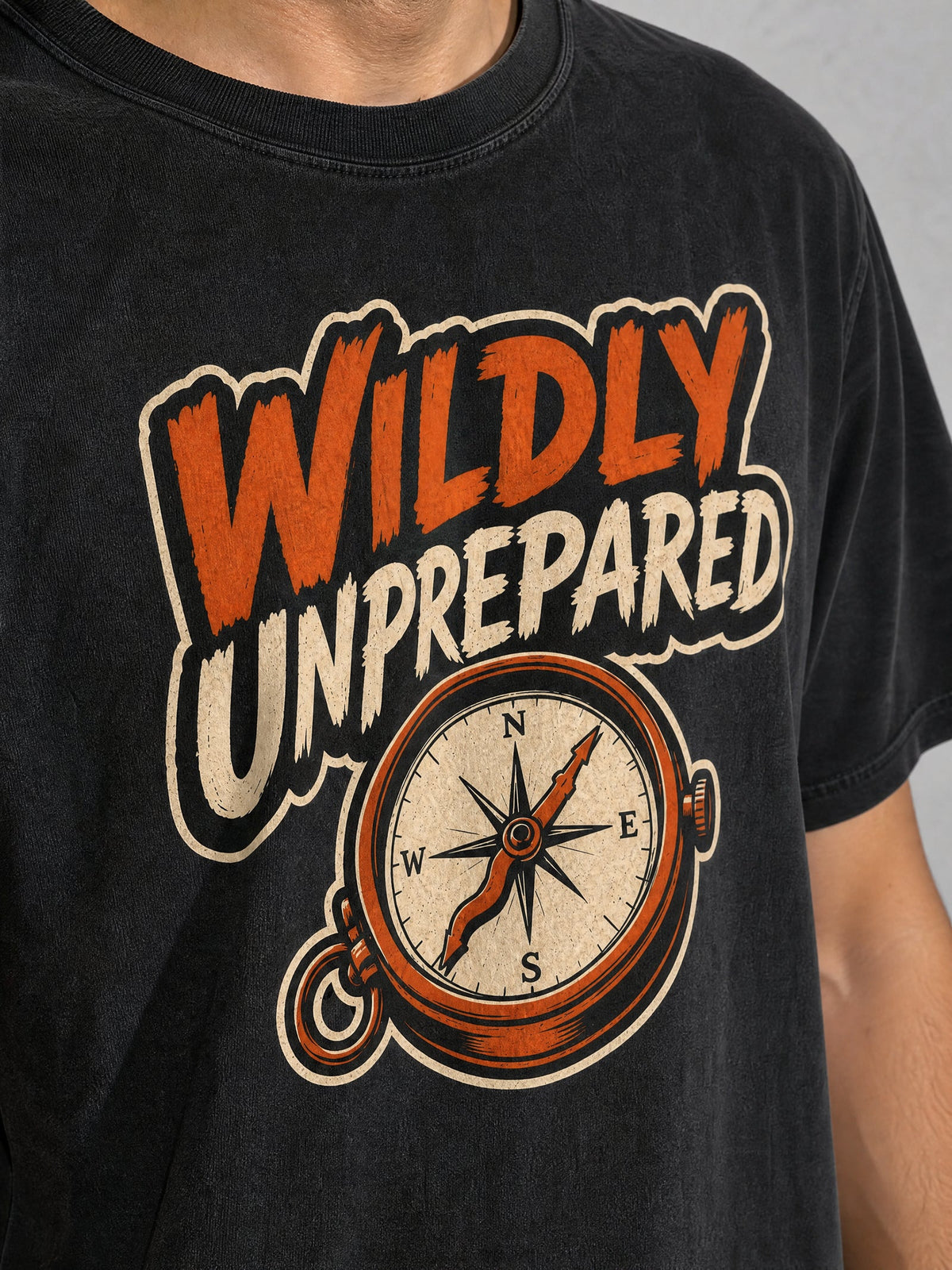 Wildly Unprepared Premium Shirt - Black - printed fabric detail