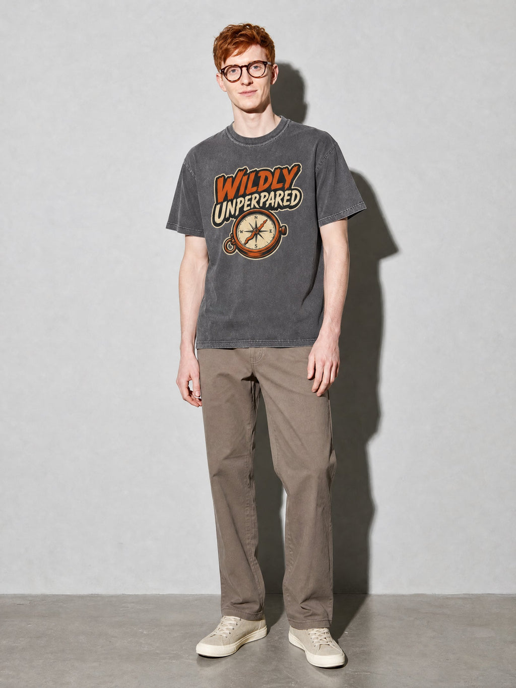 Wildly Unprepared Premium Shirt - Pepper - on-model full length