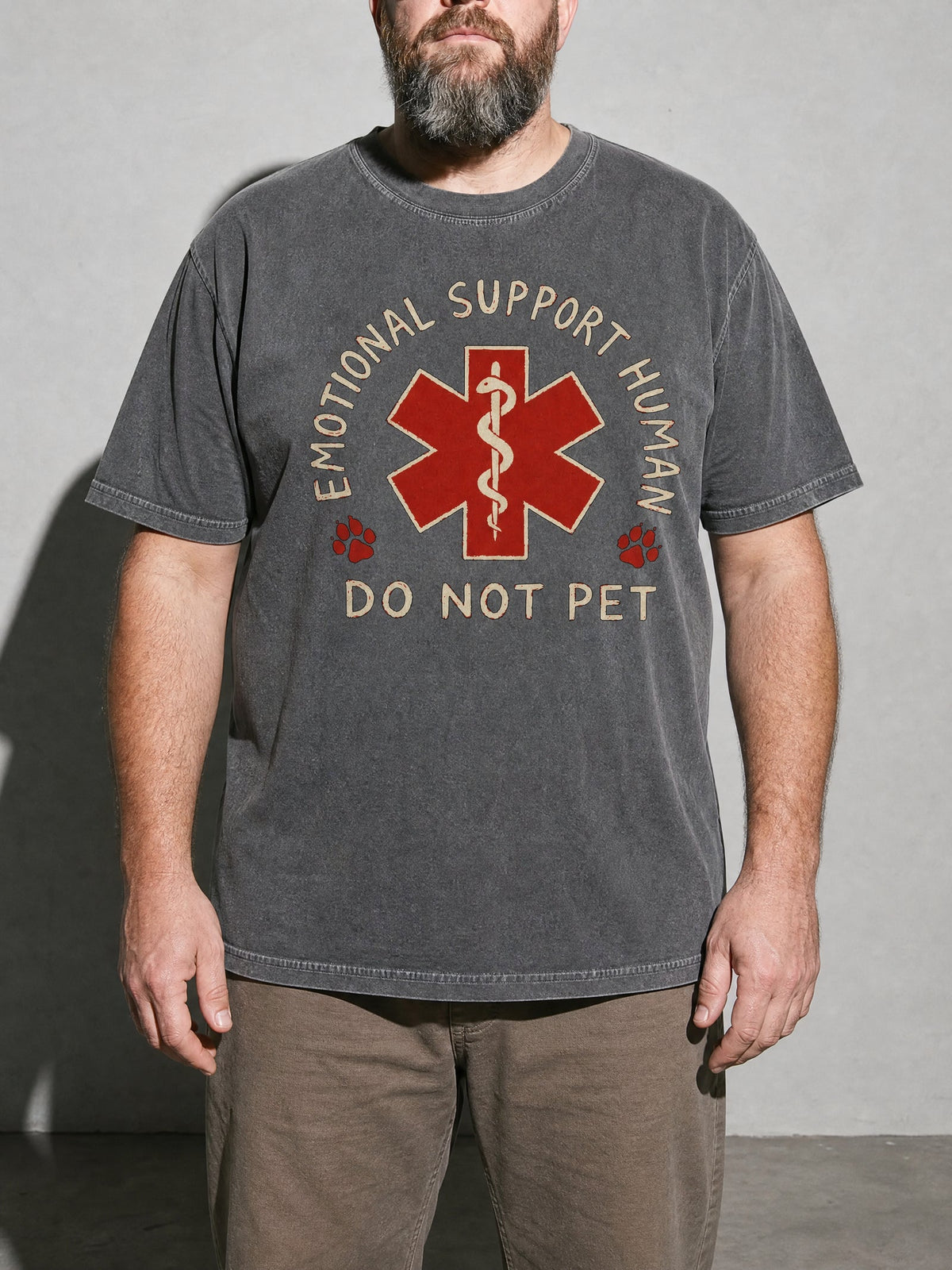 Emotional Support Human Premium Shirt - Pepper - on-model zoom