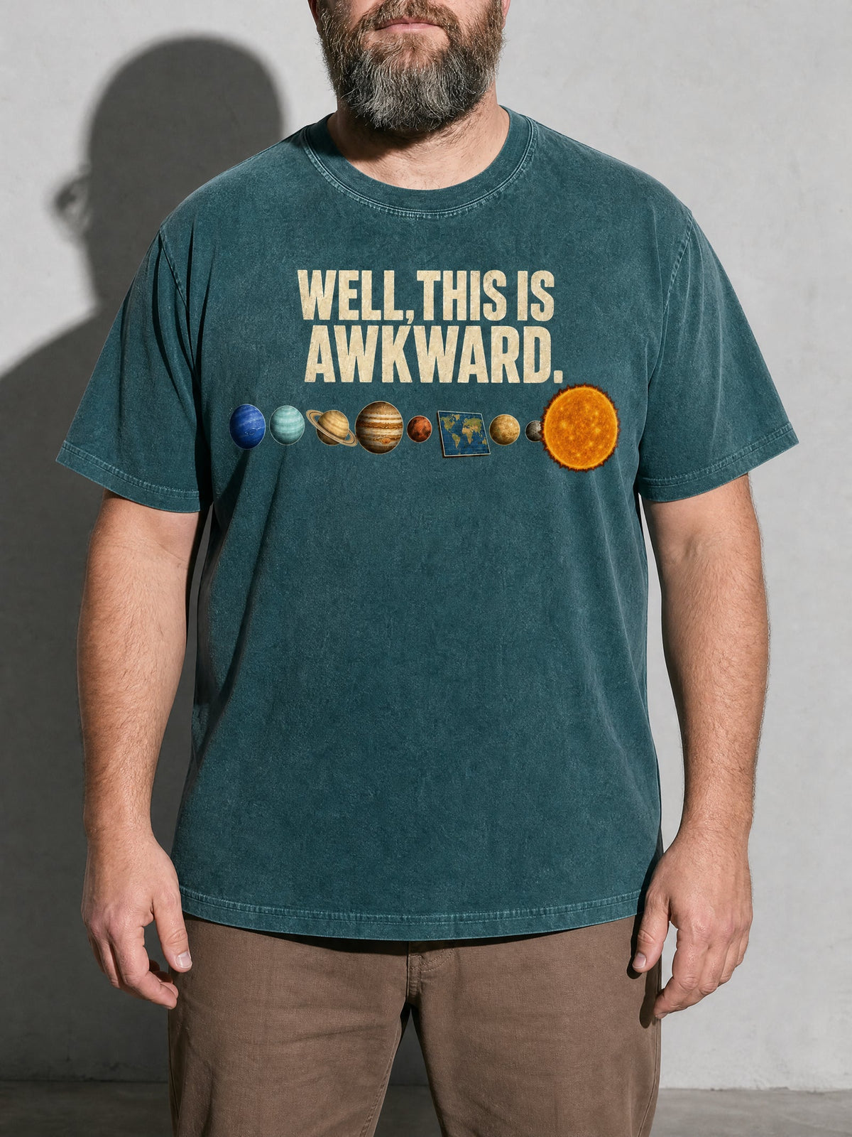 Well, This Is Awkward Premium Shirt - Blue Spruce - on-model zoom