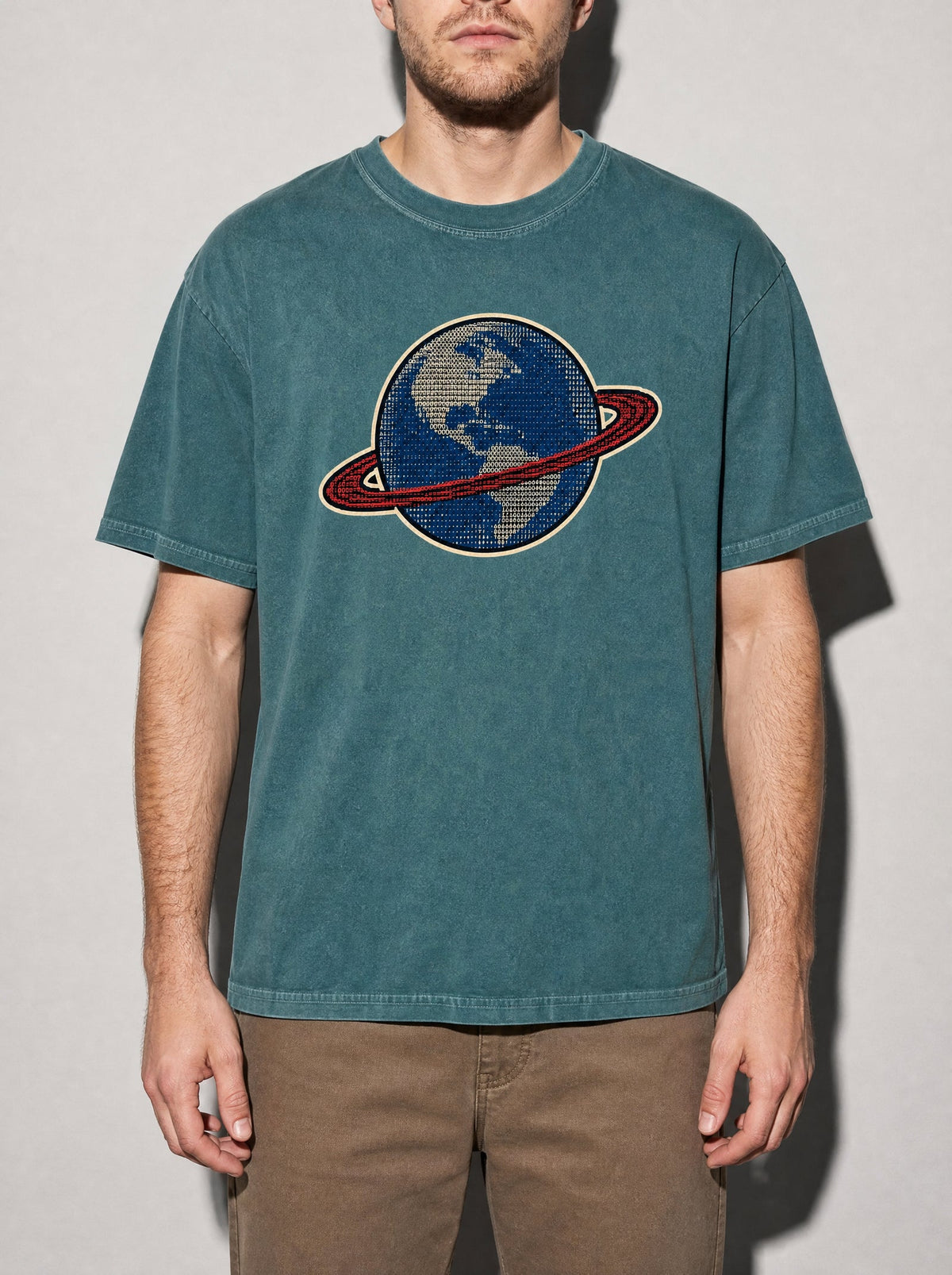 Earth Data Premium Shirt - Blue Spruce - on-model zoom