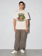 Coffee, Cats and Books Premium Shirt - Ivory - on-model full length