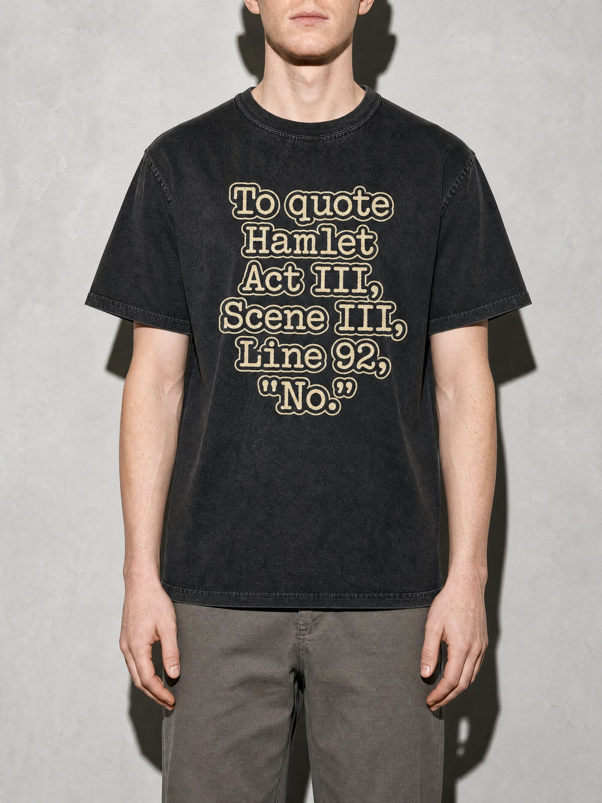 To Quote Hamlet: No Premium Shirt - Black - on-model zoom