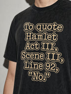 To Quote Hamlet: No Premium Shirt - Black - printed fabric detail