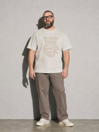 To Quote Hamlet: No Premium Shirt - Ivory - on-model full length
