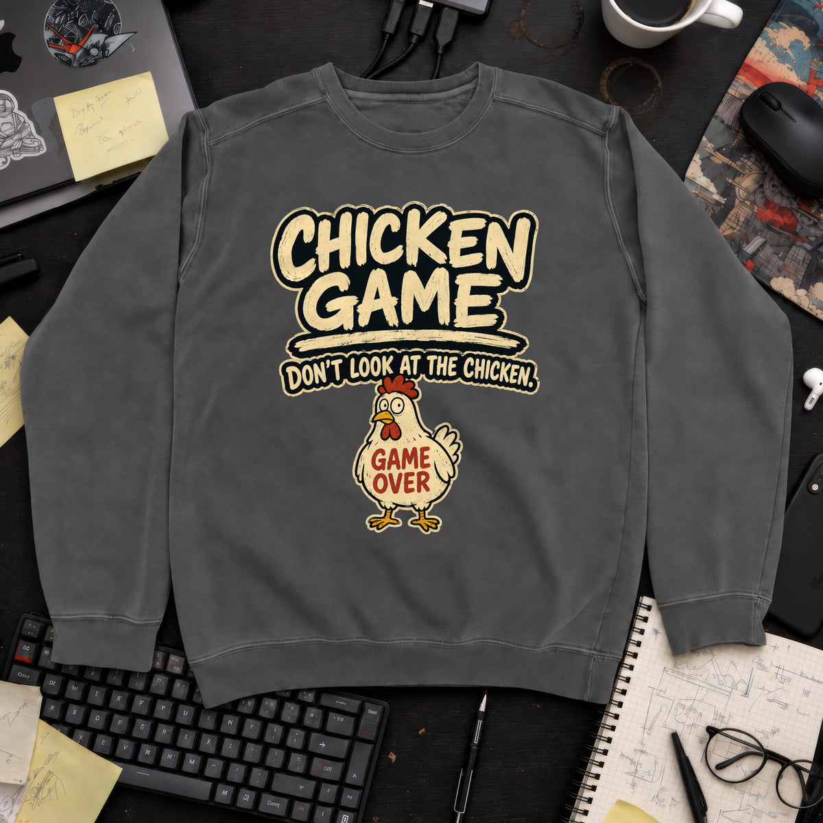 Chicken Game Sweatshirt — Pepper