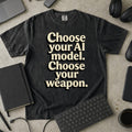 Choose Your Weapon Premium Shirt — black Premium Shirt mock-up