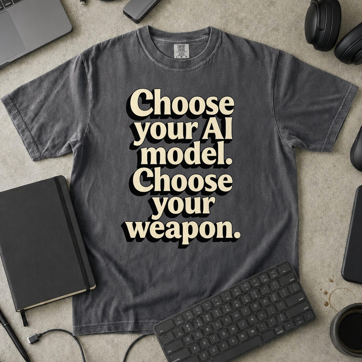Choose Your Weapon Premium Shirt — pepper Premium Shirt mock-up