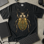 Circuit Bug Shirt — Black Comfort Colors 1717 flat lay