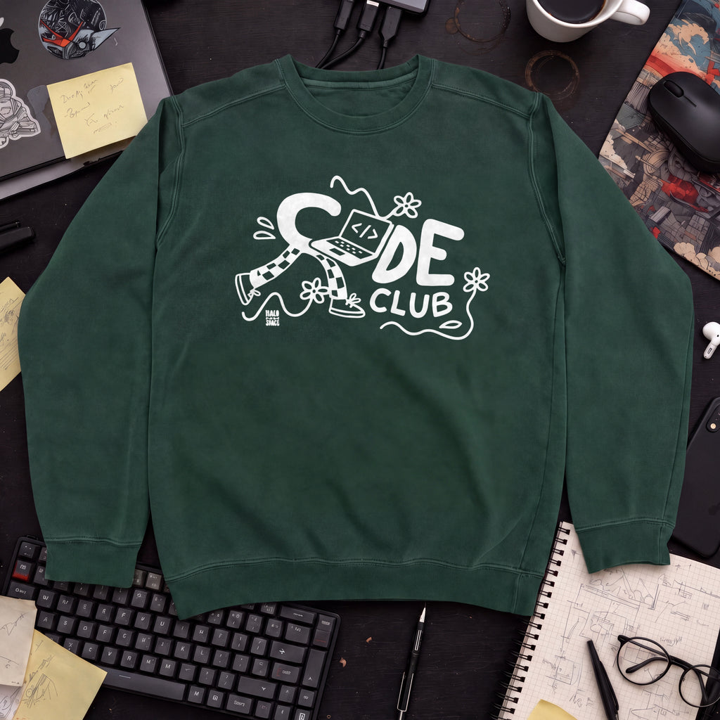 Code Club Sweatshirt — Bottle Green