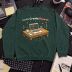 Code Create Repeat Sweatshirt — Bottle Green