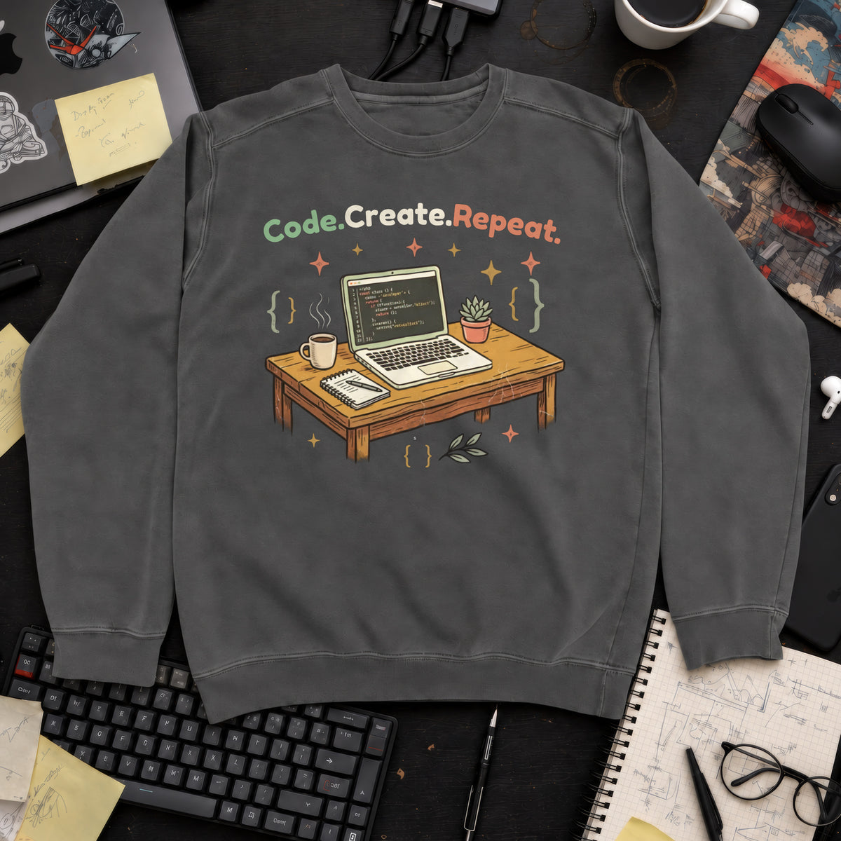 Code Create Repeat Sweatshirt — Pepper