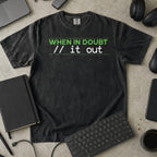 comment it out Premium Shirt — black Premium Shirt mock-up