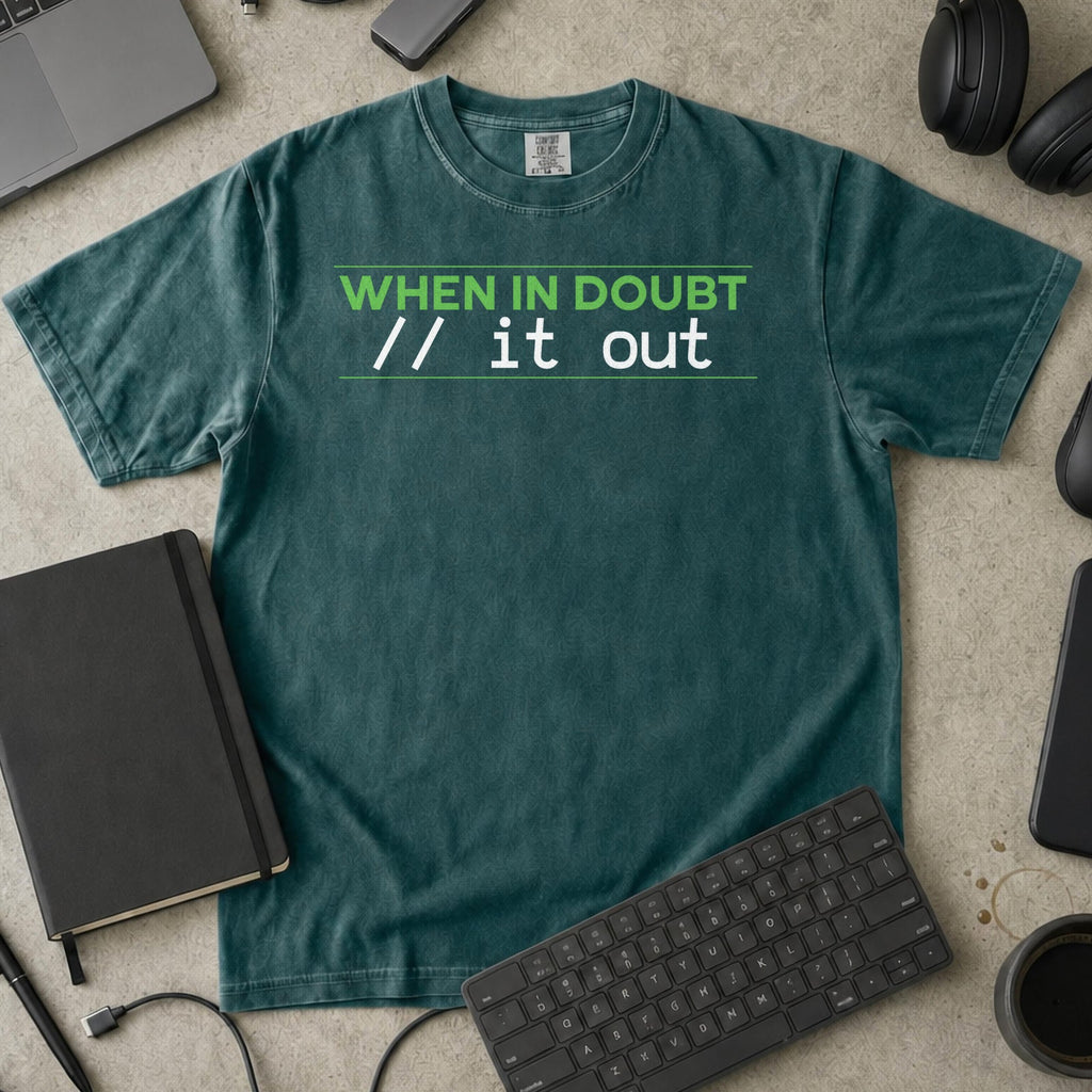 comment it out Premium Shirt — blue spruce Premium Shirt mock-up