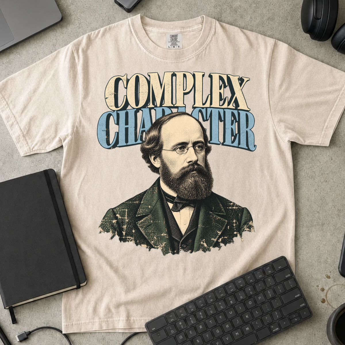 Complex Character Shirt — Ivory Comfort Colors 1717 flat lay
