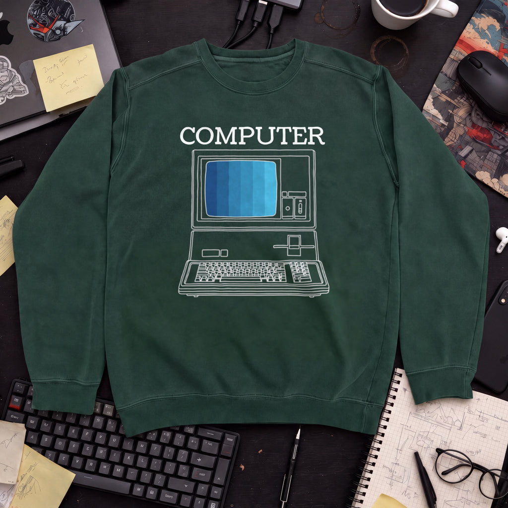 Computer Sweatshirt — Bottle Green