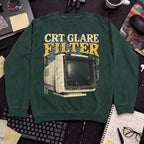 CRT Glare Filter Sweatshirt sweatshirt — Bottle Green