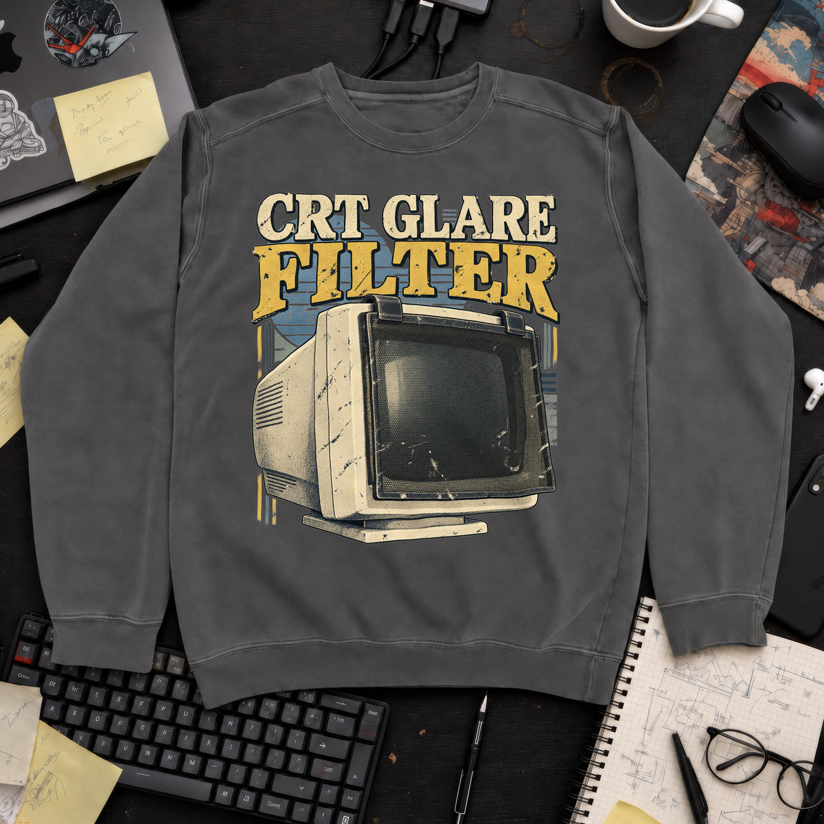 CRT Glare Filter Sweatshirt sweatshirt — Pepper